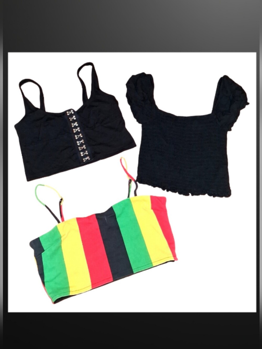 Clothes: Womens/juniors Forever 21 Crop Top Lot (Medium & Large)